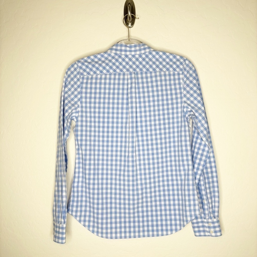 UNTUCKit Aria Light Blue & White Gingham Button-Up Women Top Career Work Size 4 - Picture 11 of 11